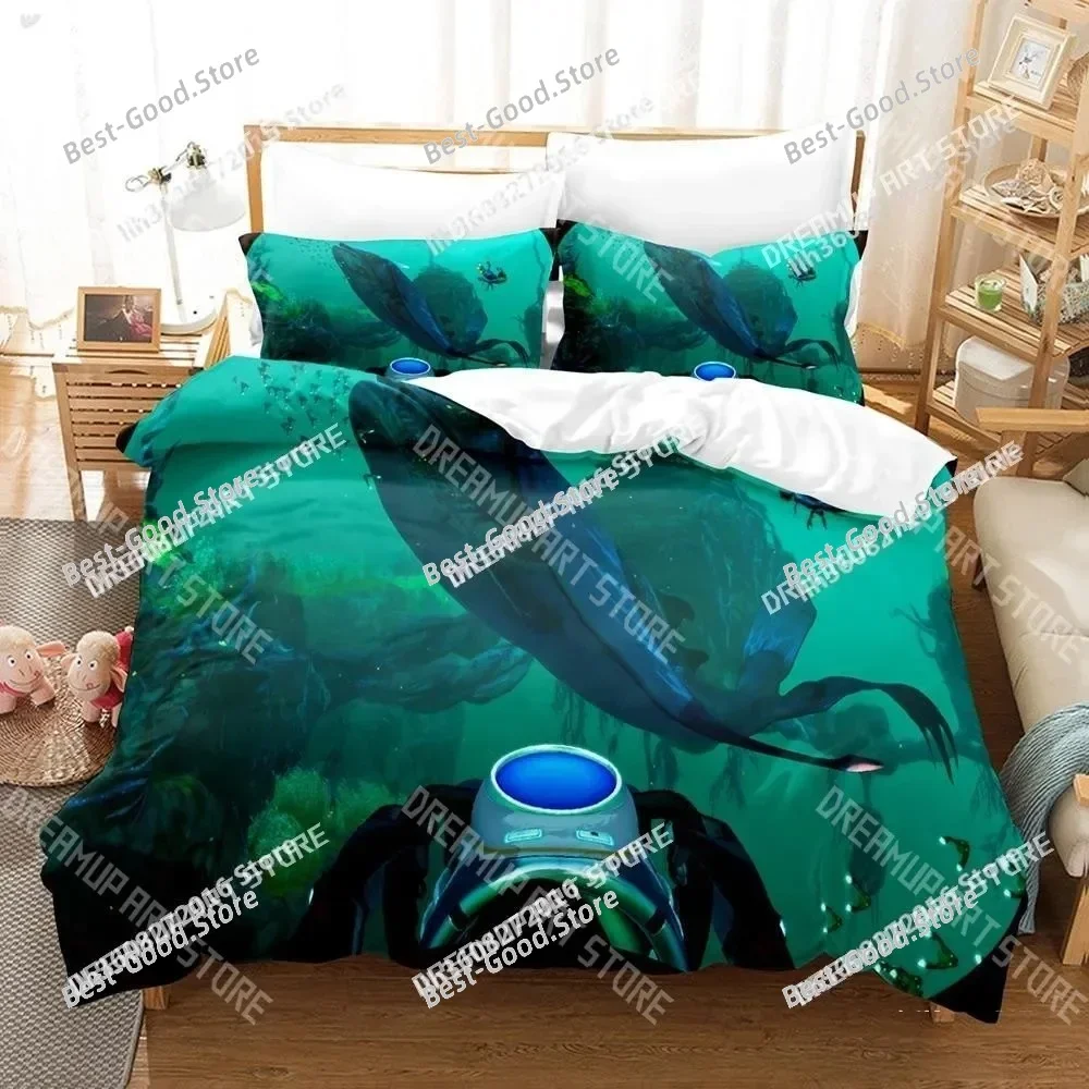 Subnautica Below Zero Bedding Set Single Twin Full Queen King Size Bed Set Adult Kid Bedroom Duvetcover Sets Anime Bed Sheet Set