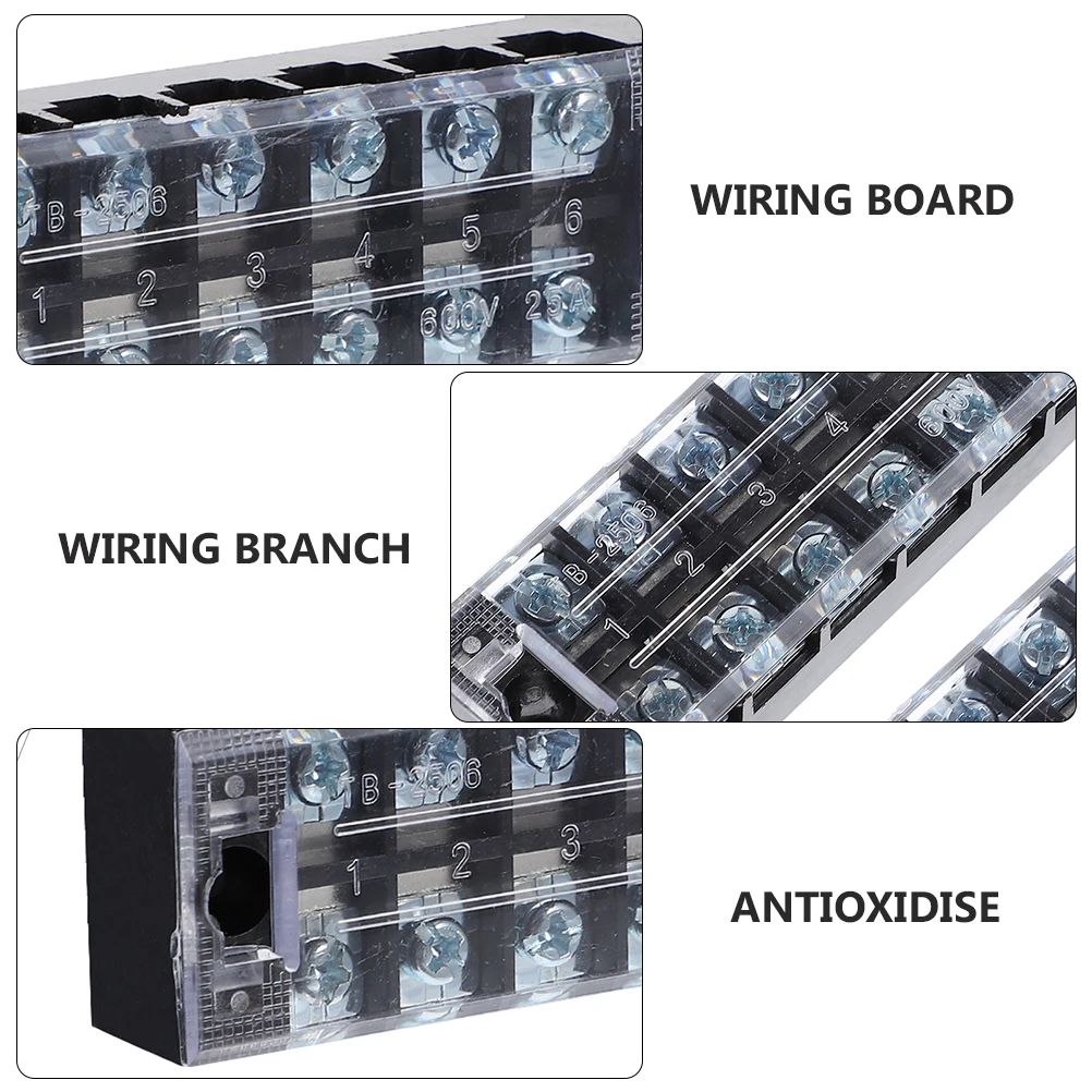 

10pcs Copper Terminal Blocks Durable Insulated Barrier Strip Pre Insulated Wire Distribution Rail Electrical Car Amplifier