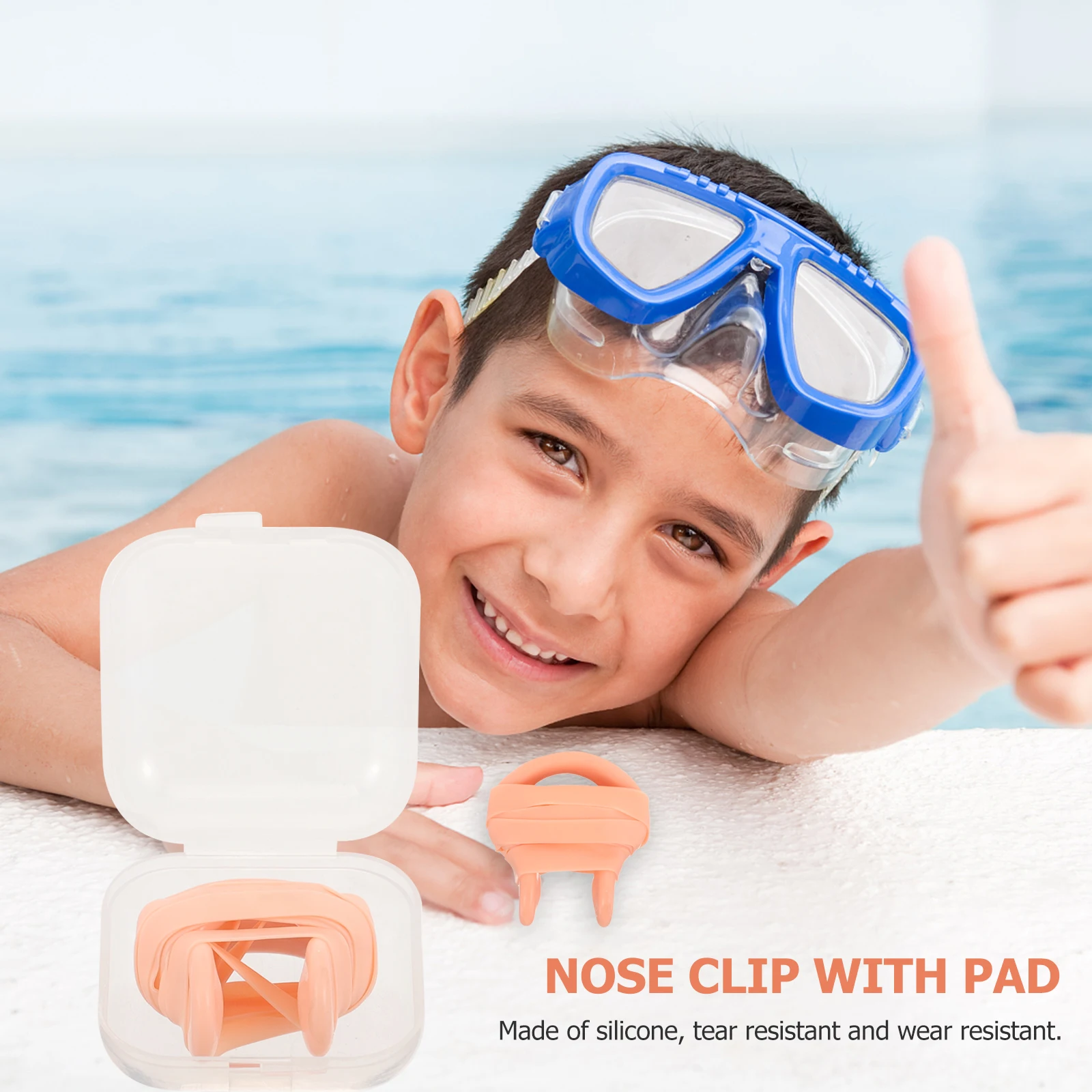 

5pcs Silicone Swimming Nose Clip Strap Waterproof Anti-Slip For Adults Sports Swim Nasal Splint Gear Accessory