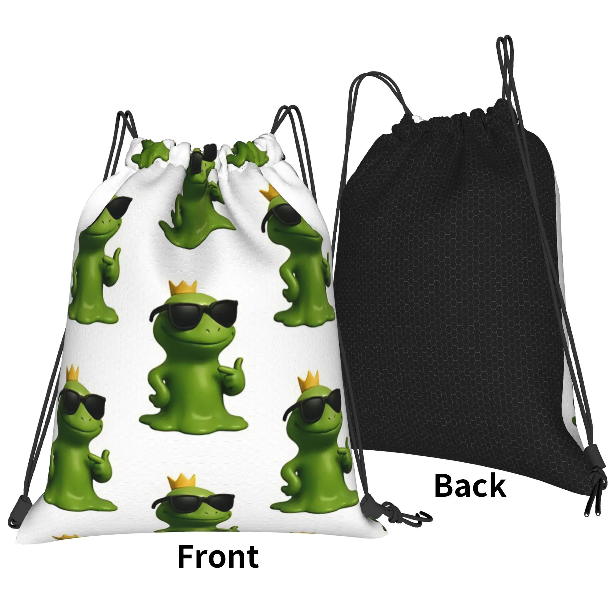 Lizard Lizard Meme  Portable Travel Riding Gym Drawstring Storage Sporty Backpacks