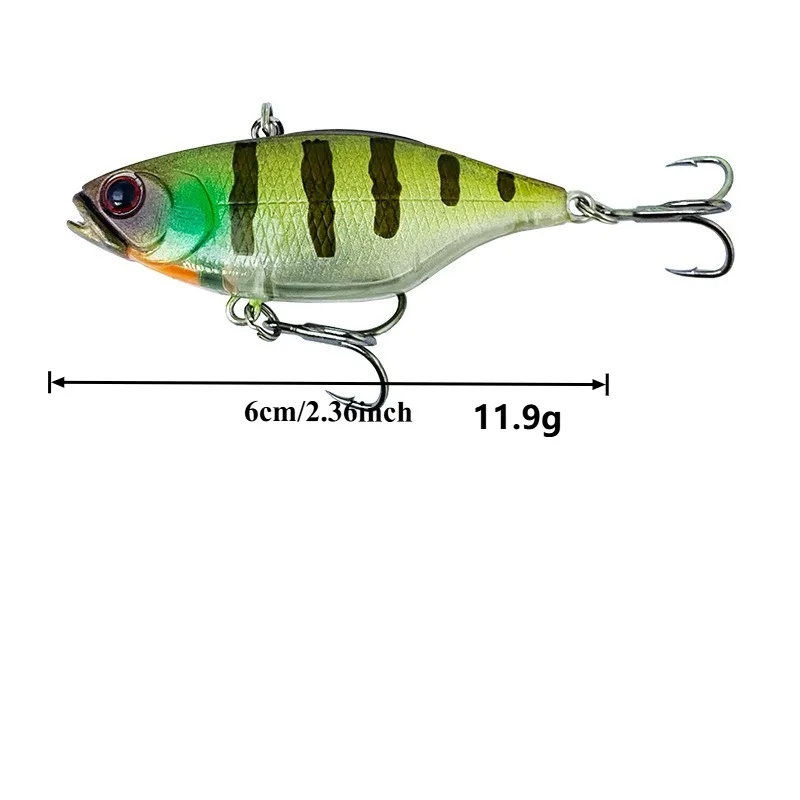 1pcs 60cm/11.9g Lure Sinking VIB Freshwater/Saltwater Long-Range Lure Bass and Black Bass Bio-mimetic Hard Lure Fishing Tackle