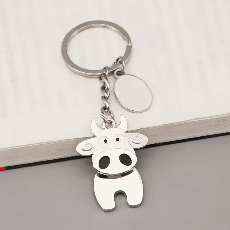 movable bullfight Keychains Metal cattle Keyring Creatively Key Fob Car Pendant Bag Charm Decoration For Men And Women