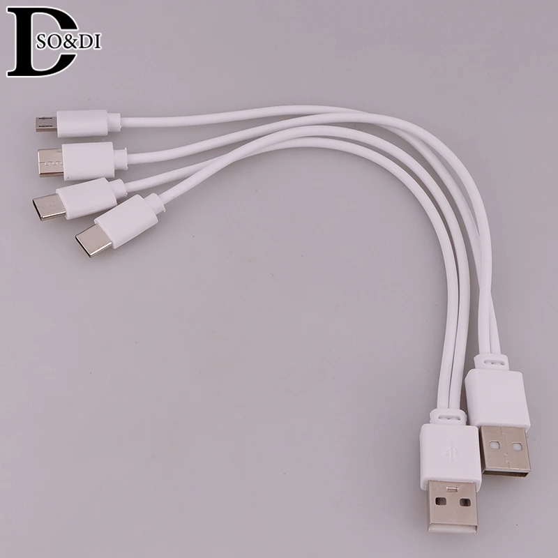 2 In 1 USB maschio a 2x Micro Y Splitter cavo di ricarica per trasferimento dati USB2.0 per smartphone Android Tablet Dual Micro USB