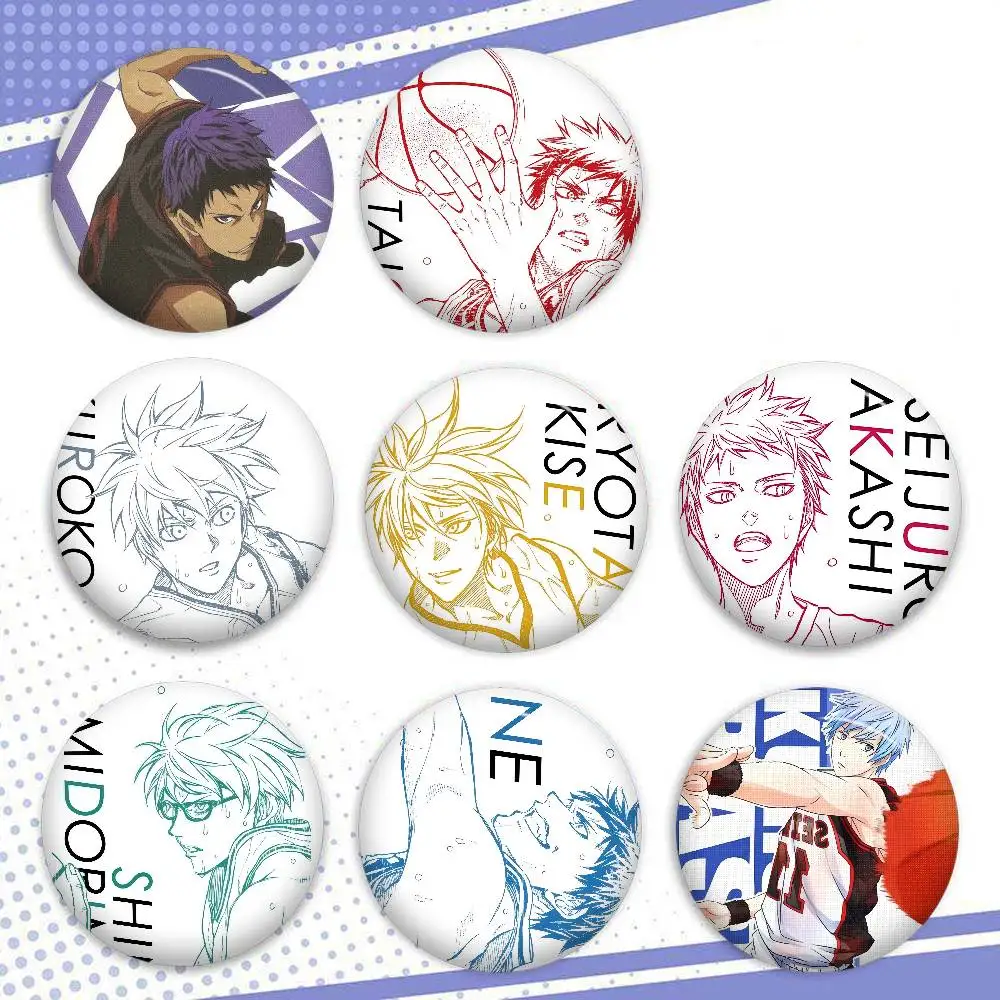 Anime Kuroko No Basket  Anime Button Pin Handmade Brooch For Clothes Cartoon Badge Backpack Decoration Jewelry Accessories