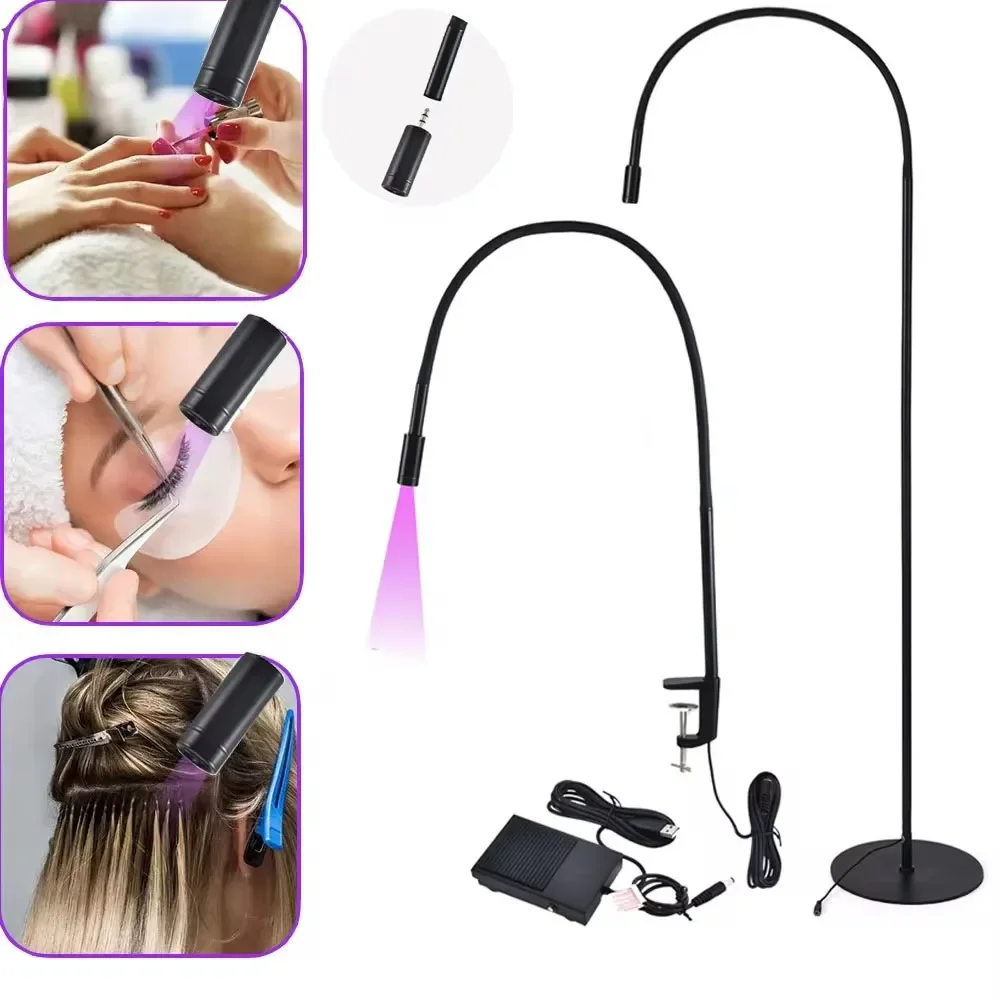 FL008 USB UV Colloidal Curing Lamp Foot Switch Manicure Nail Dryer Curing Lamp Eyelashes and Eyebrows grafting Glue Curing Lamp