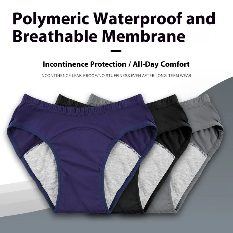 ‌Graphene Anti Leak Reusable Washable Incontinence Underwear Pant Adult Elderly Waterproof Comfortable Diaper Liners Bedwetting