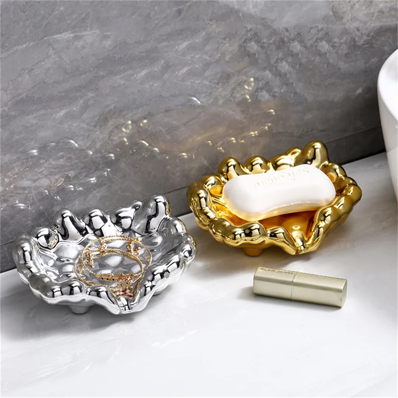 Creative Soap Dish Holder Soap Storage Rack Soap Tray Soap Holder Self Draining for Bathroom Shower Kitchen Toilet Decoration