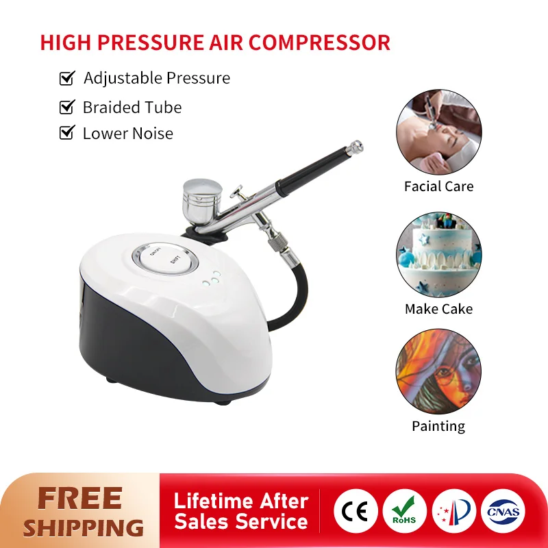 

Household Portable Spray Gun Beauty Equipment For Tightening Skin And Replenishing Moisture Nail Paint Cake Air Compressor