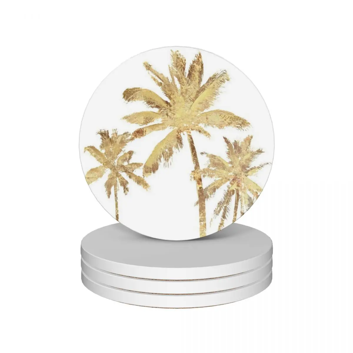 

Palm Tree Beach Design Ceramic Coasters (Set of 4) personalize coffee household utensils kitchen Coasters