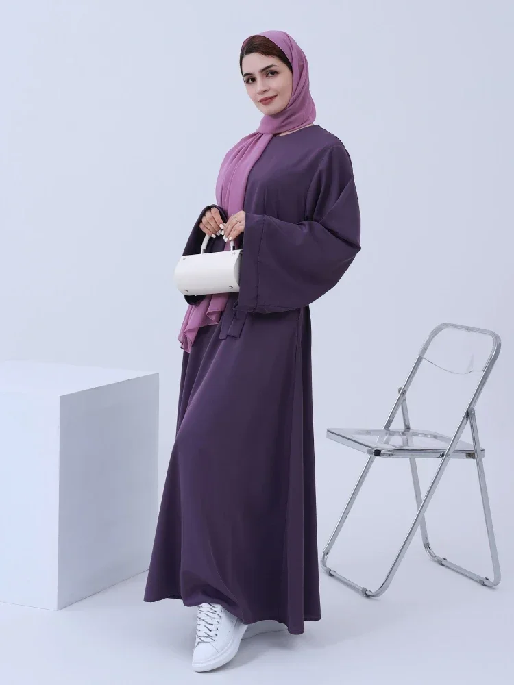 Eid Prayer Dress for Women Muslim Abaya Kaftans Pocket Morocco Dresses Woman Dubai Islam Robe Femme Vestidos Largo 2024