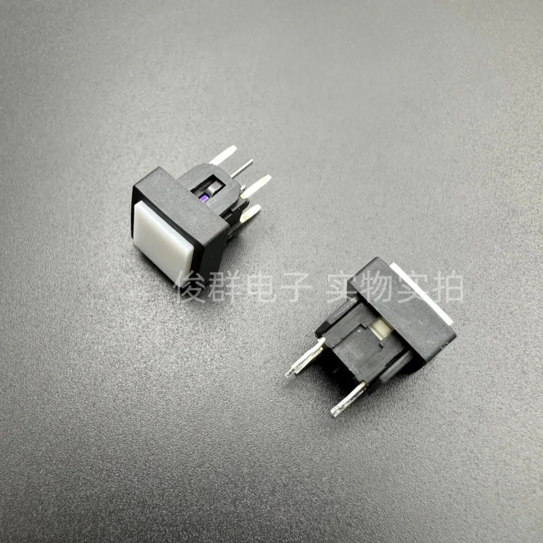 10pcs/with blue light touch switch in-line 6-pin vertical square key micro-movement 10*10*10mm