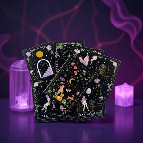 Cartes Oracle de sorcière verte, Tarot révélateur de Fortune, édition de Divination, jeu de société créatif