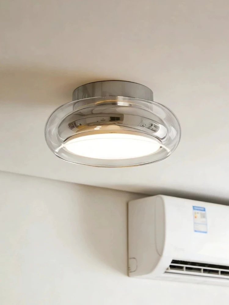 Bauhaus Minimalist Glass Ceiling Light Circular Corridor Ceiling Lamp Hallway Living Room Bedroom Dressing Room Lighting Decor