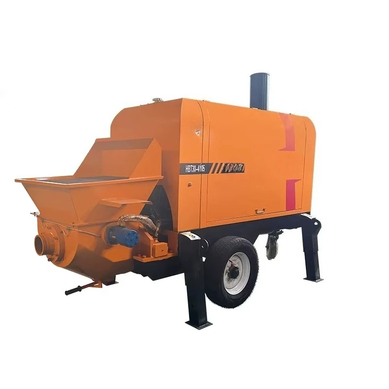 Small Electric Concrete Delivery Pump Mini Cement Transfer Machine For Civil Engineering Residential Building Site Working Use