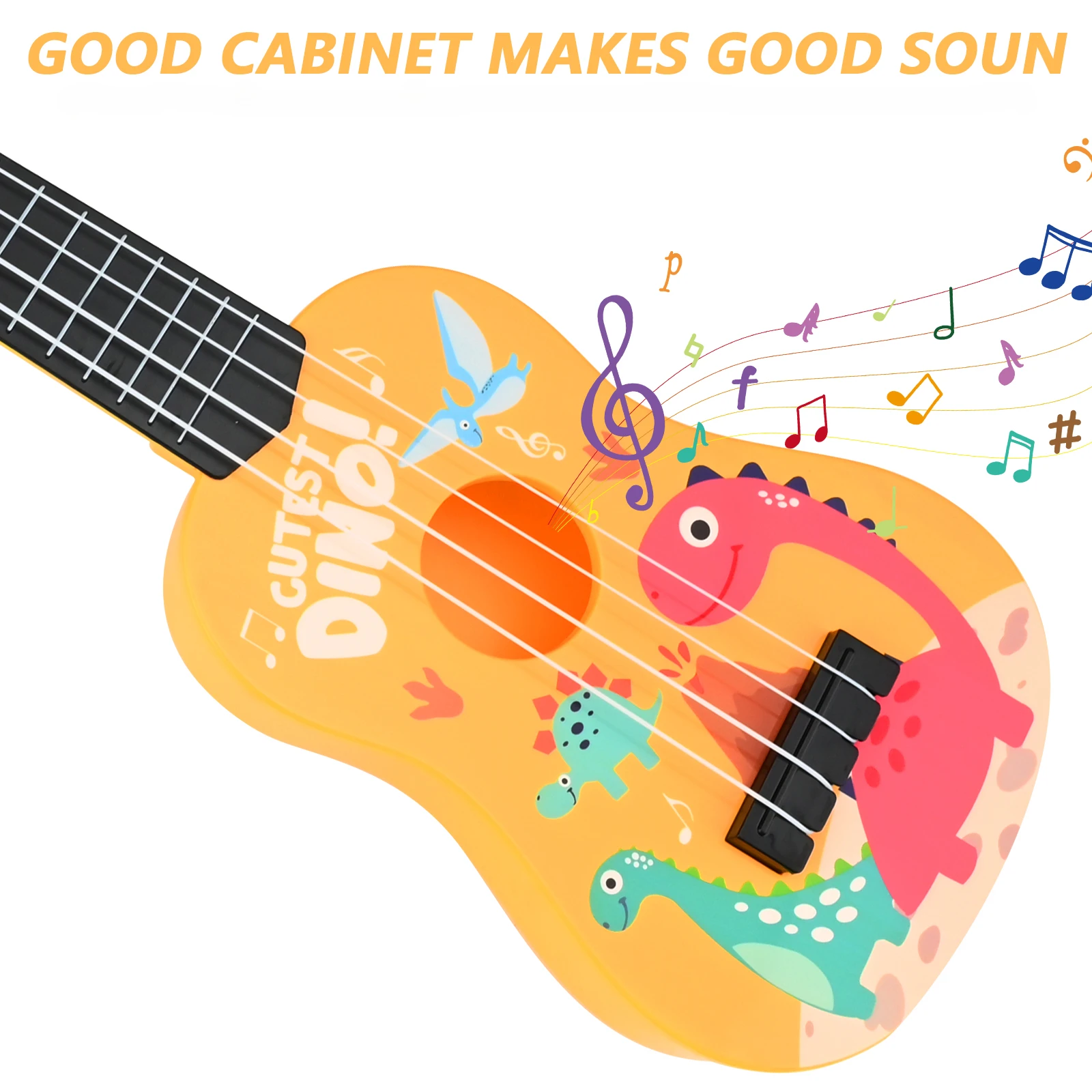 Ukulele Toys for Beginner Guitar Musical-Toy Ukulele Instrument for Childrens with 4 Adjustable Strings Musical Instrument Toys