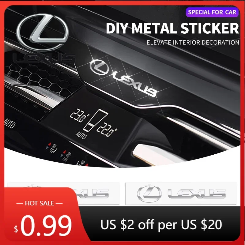 

Interior Stickers 3D Metal Car Interior Dekoration Stickers Badges Auto Styling For Lexus FSPORT LBX NX RX 350h 450h ES UX 300e
