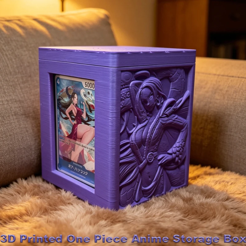 Nueva Caja de Almacenamiento de Cartas de One Piece Boa Hancock, Impresa en 3D con Resina Ecológica, Adorno de Escritorio con Relieve, Regalo de Anime