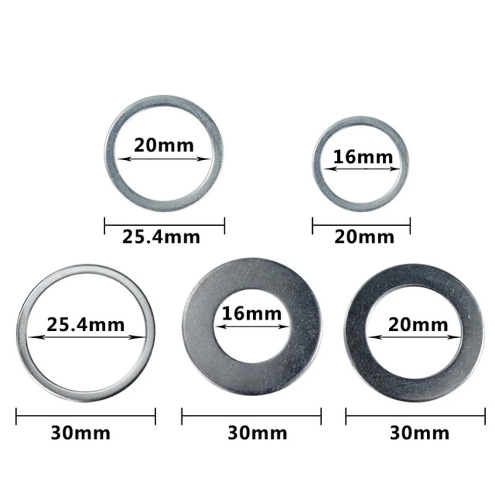 Conversion Ring Circular Saw Diameter Different Anglem Internal&External Metal Silver Size 20&16mm For Grinder