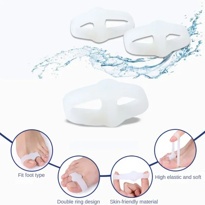 Séparateur d'hallux en Silicone souple et élastique, 4 Types, protecteur orthopédique, correcteur de pouce, entretoises, soulagement des oignons, soins des pieds