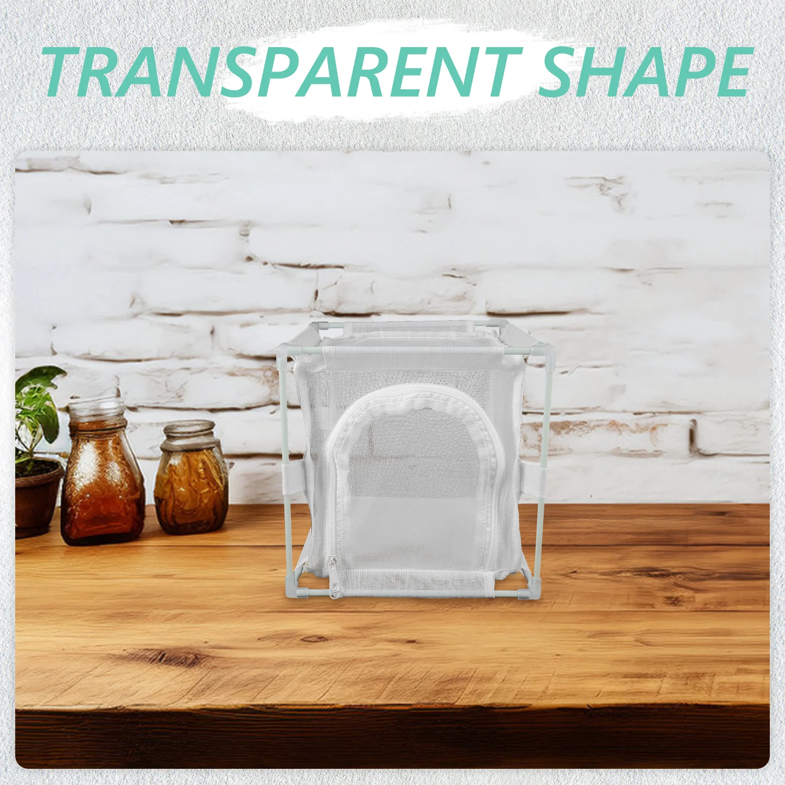 

Butterfly Breeding Habitat Cage Zipper Mesh Net Plant Cage Terrarium for Crickets Firefly Caterpillars