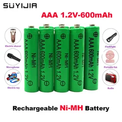 AAA Ni-MH Battery 1.2V 600mAh Suitable for LED Toy Flashlight Remote Shaver Electric Toothbrush Replacement Rechargeable Battery