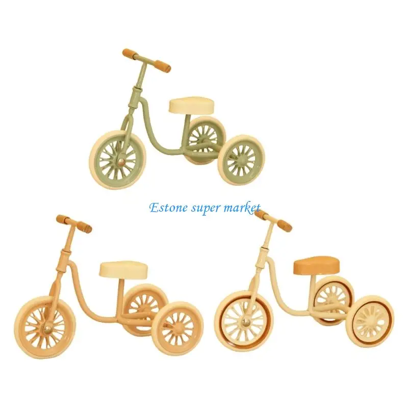 

090B Nordic Mini Metal Tricycle Toy Fine Features For Figure Decoration Craft Projects And Photography