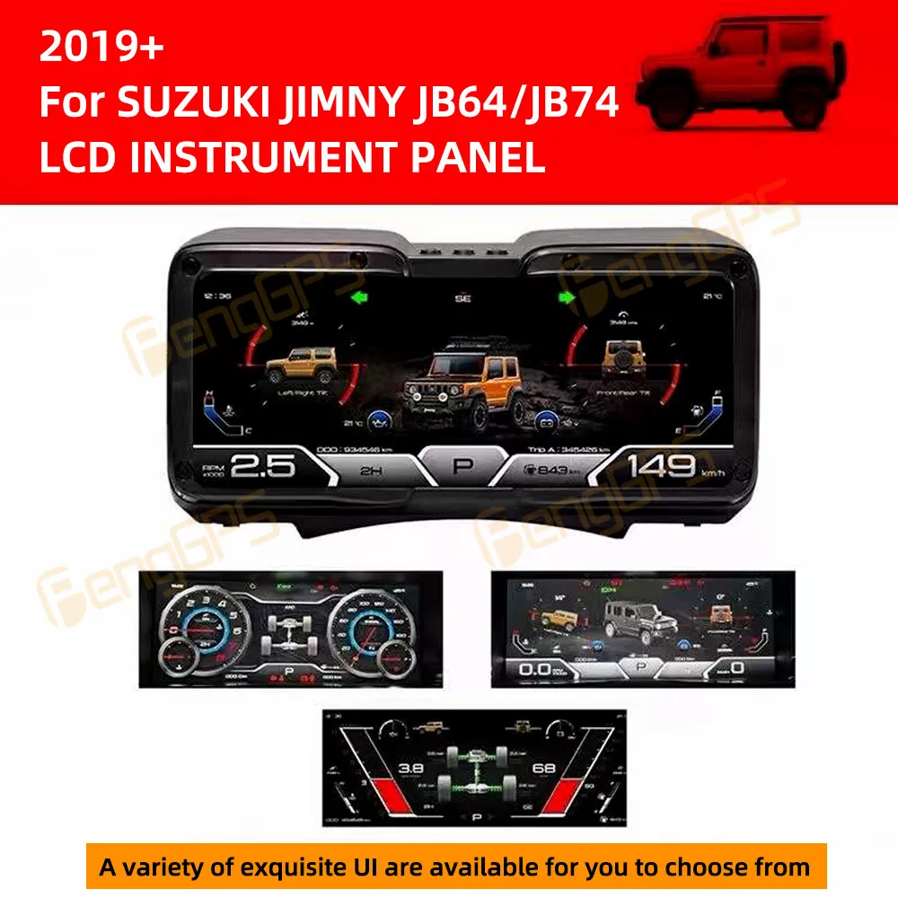 Car LCD Dashboard For SUZUKI JIMNY JB64 JB74 2019-2026 Digital Cluster Instrument Panel Cockpit Multifunctional Speedometer