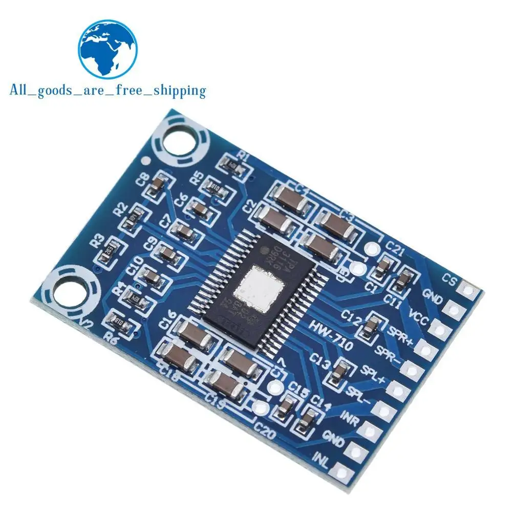 TZT DC 12V-24V 2x50W Dual Channel Mini Digital Amplifier D Class 50W+50W TPA3116D2 XH-M562 Amplifier 50W Power Amplifier Board