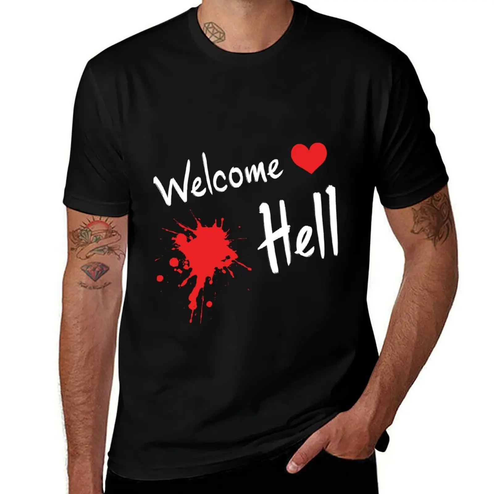 Touhou Project - Welcome Hell T-Shirt man t shirts for men man t shirts graphic T-Shirt