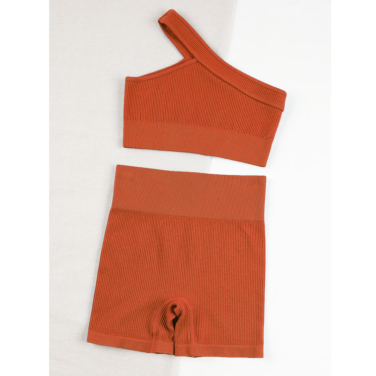 

Бесшовный комплект для йоги в рубчик, 2 шт., летняя одежда для фитнеса, костюм для йоги в рубчик, бюстгальтер для бега без подушечки с тренировкой, спортивные леггинсы для спортзала