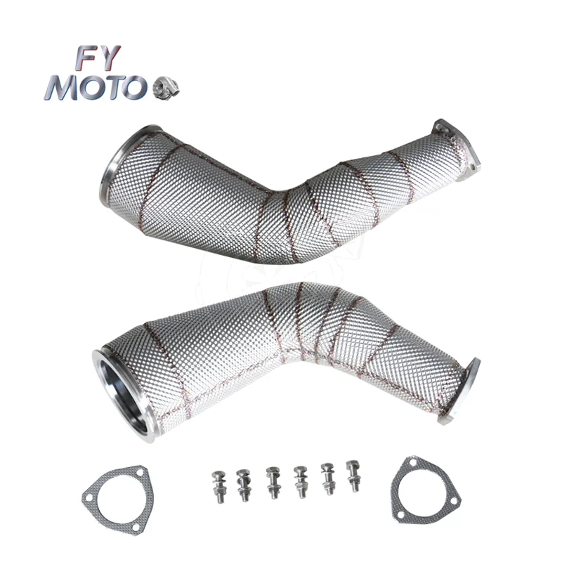 

For Audi RS6 RS7 C8 4.0 TFSI V8 2019+ Downpipe With Heat Shield