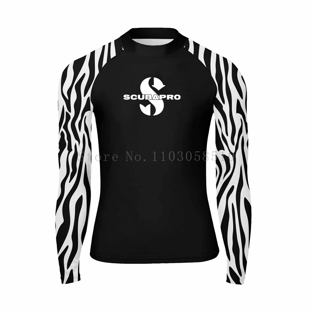 Men's Surfing Long Sleeve Shirts Rash Guards Performance Upf 50+ Sun Protection Swimming Surfing Suit Water Sports Rashguard