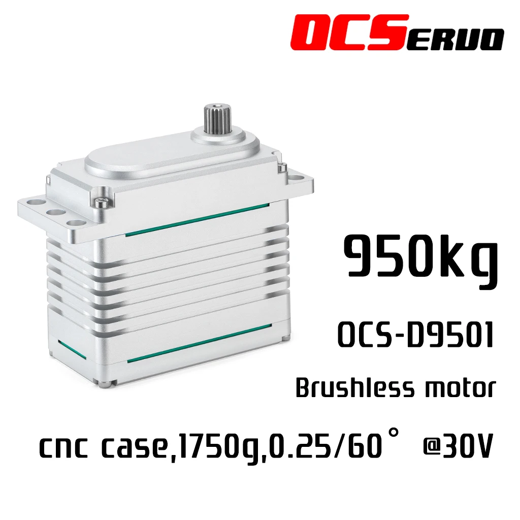 950KG.CM @30V 1750g CNC Digital Brushless PWM CAN 485 Servo OCS-D9501High Torque Servo Steel Gear UAV Metal horn