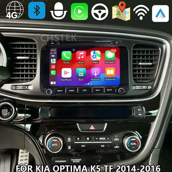 CHSTEK Android 14 Car Carplay Radio For Kia Optima K5 TF 2014 2015 2016 Multimedia 4G FM WIFI GPS Bluetooth 5.0 Autoradio Stereo