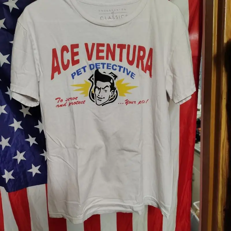 Vintage Ace Ventura Pet Detective Camiseta de manga corta Medium Finkle 5 Rare