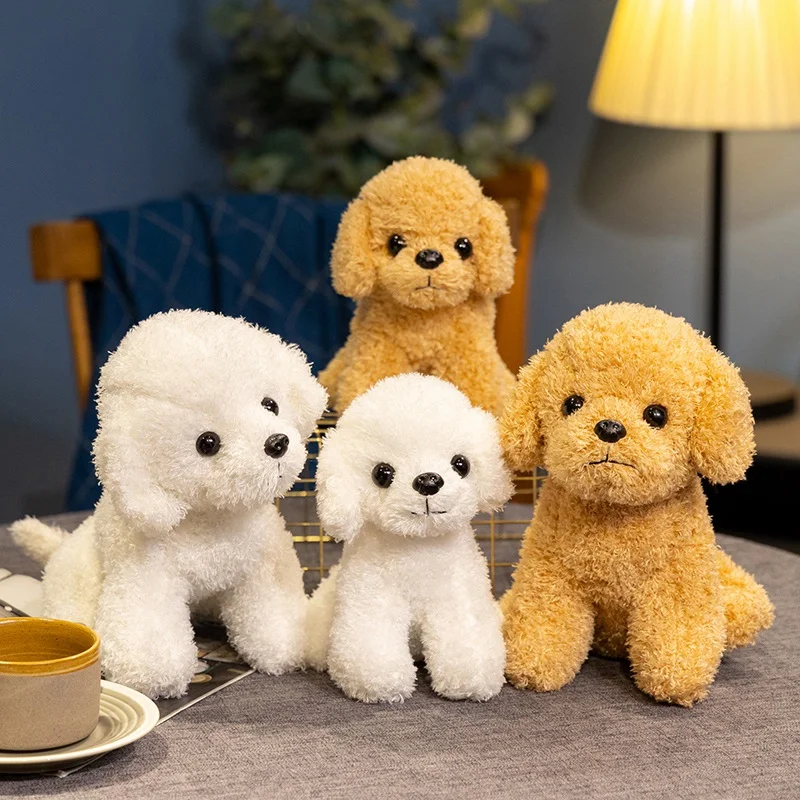 19/24cm Creative Realistic Dog Lucky Simulation Dog Poodle Plush Toys Handmade Realistic Figure Toy Plush Stuffed Animals Gifts