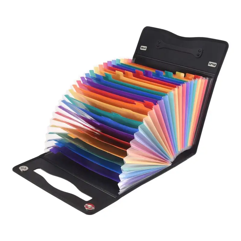 

Папка-гармошка A01E-24 с расширяющимися отделениями, пластиковый органайзер для документов и чеков для бизнеса и офиса