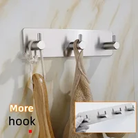 Stainless Steel 3M Self Adhesive Hooks Sticky Wall Door Hook Robe Tea Towel Rustproof Towel Rack, Clothes Coat Hanger - Image 5