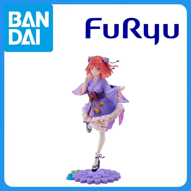 In Stock Genuine FuRyu Eiga Gotoubun No Hanayome Nakano Nino Tenitol Miniskirt Yukata Ver Anime Cartoon Model Toys Garage Kit