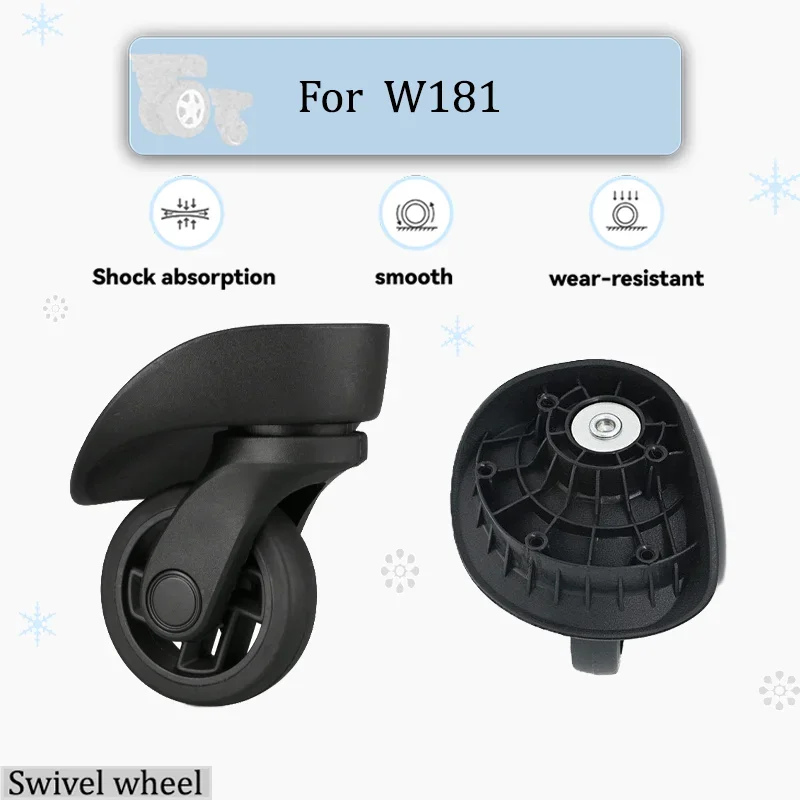 

Для W181 сверхмощные колеса для чемодана, сменный комплект, гладкие вращающиеся поворотные ролики, простая установка, аксессуары для багажа