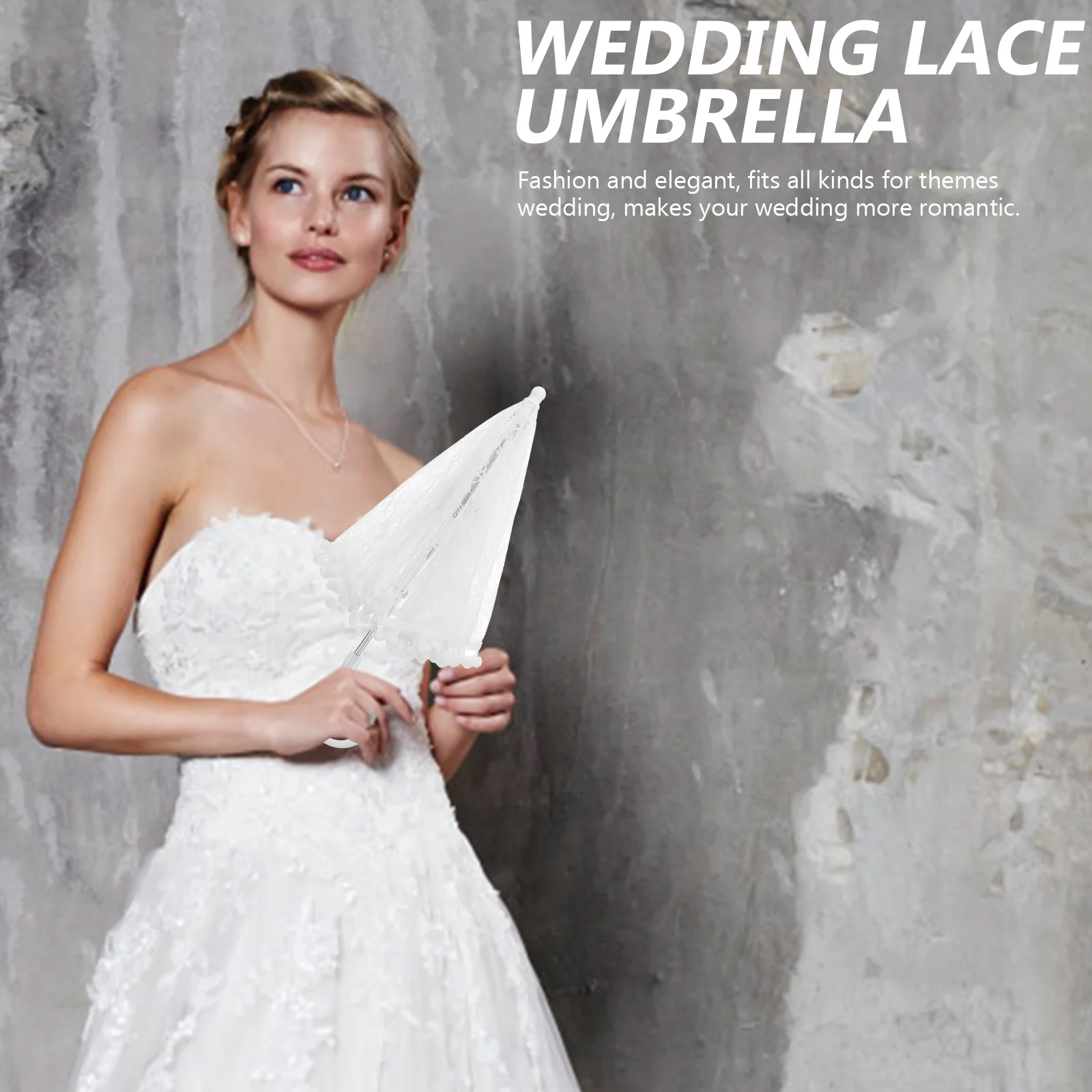 

Lace Parasol Bridal Wedding Vintage Girl Umbrella Lace Umbrellas Iron Cloth Lightweight Portable Photography Props