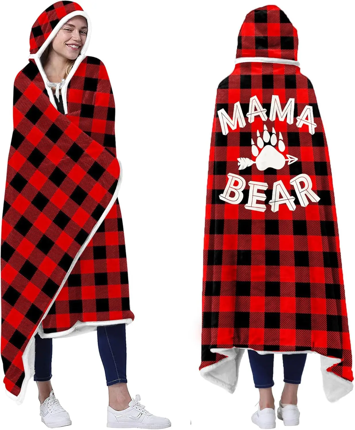 

Cozy Mama Bear Wearable Blanket Hoodie - Perfect Gift for Mom, Wife Birthday Ideas from Husband