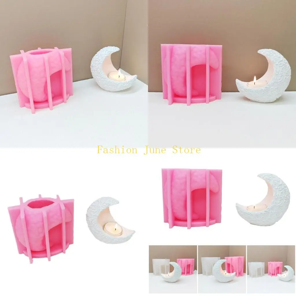 

N5KA многоразовая силиконовая форма, стильная лунная форма, формы для подсвечников, аксессуар для ручной работы, подходит для