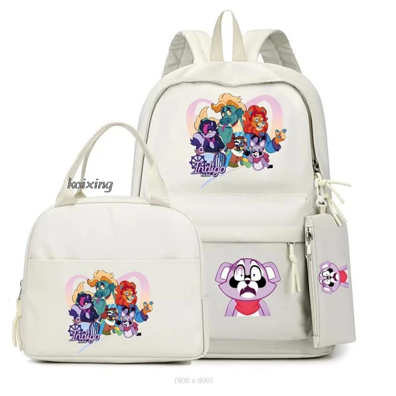 3Pcs /Set Indigo Park Bookbag Kids Backpack Boys Girls School bags Daily Backpacks Mochilas Shoulder Bag Sets Best Gift image 2
