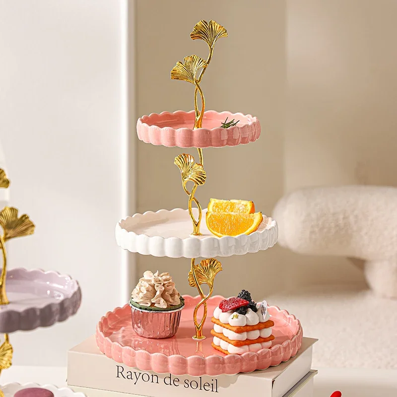 ruit plate, home living room tea table zero food plate high sense, light luxury fruit plate, home living room coffee table