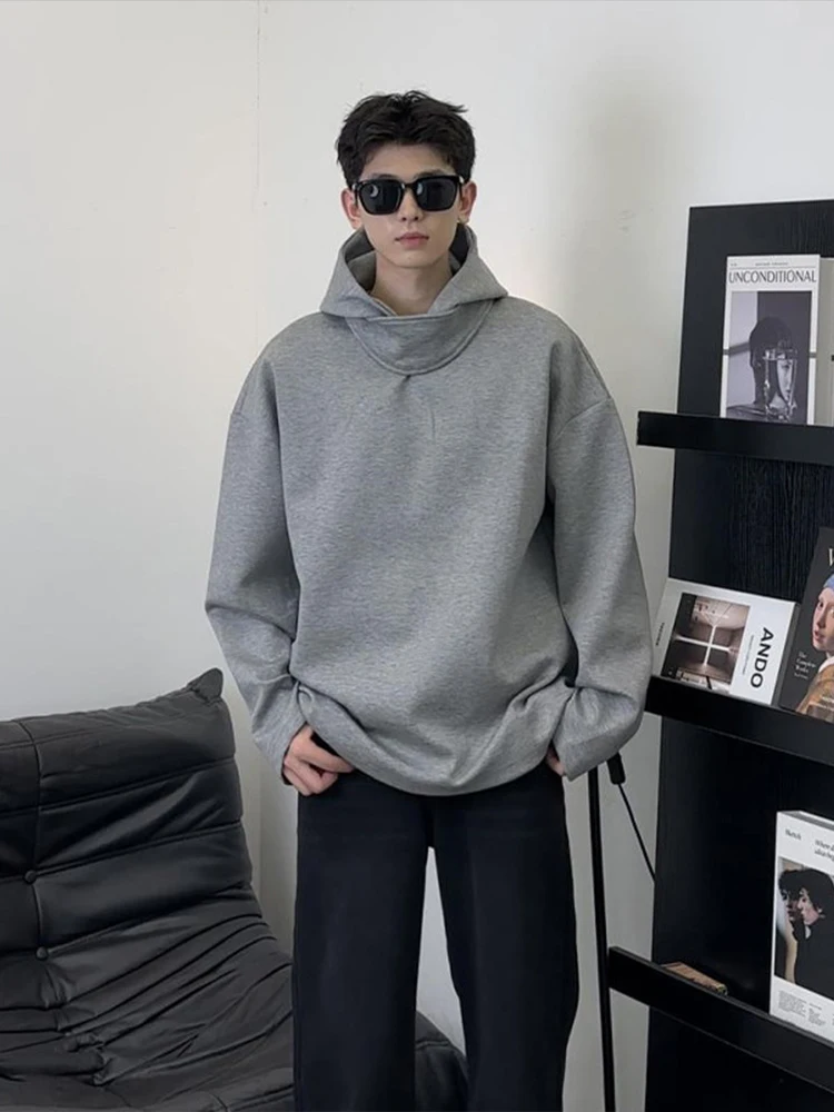 

Heavyweight Stand Collar Hoodie Men's Spring Autumn ey Floral American Sle Cleanfit Jaet Loose Fit Casual Polyester Blend