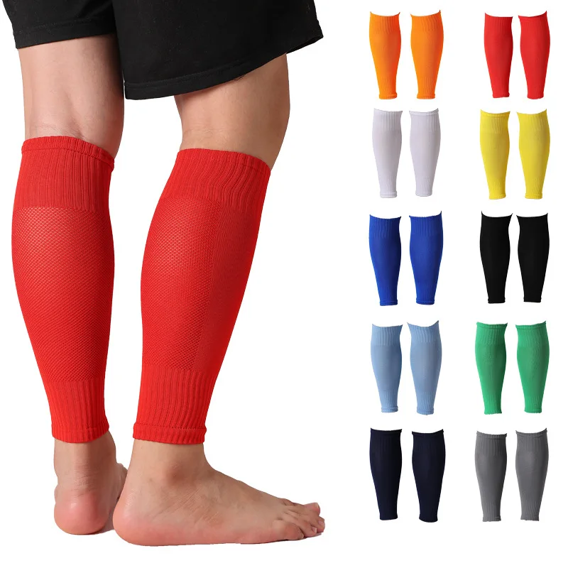 1 Pair Leg Guard Sports Socks Men Women Professional Football Socks Knee Pads Adult Football Calf Sleeves Soccer Socks Leg Pads