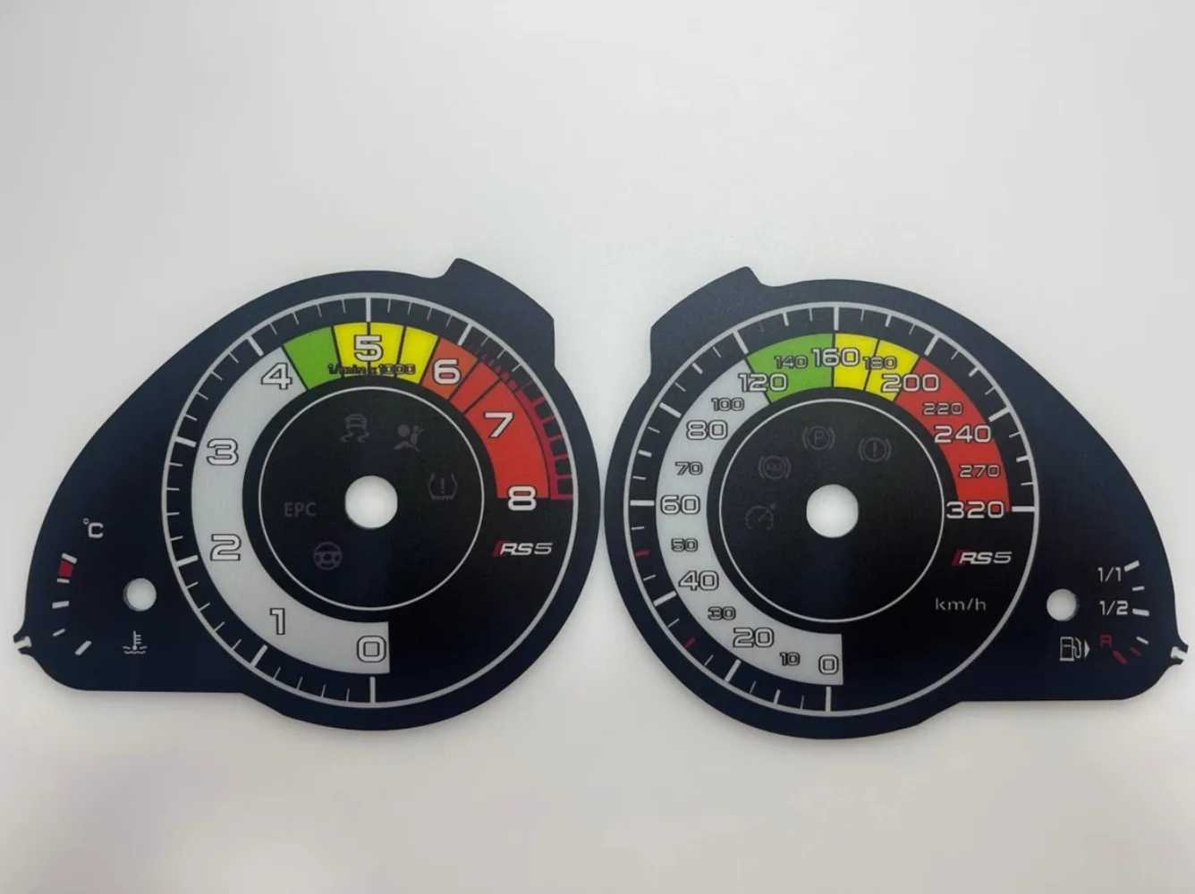 For Audi Q5 A4L A5 Change RS Instrument Panel Paper 320km/h Tachometer Dial