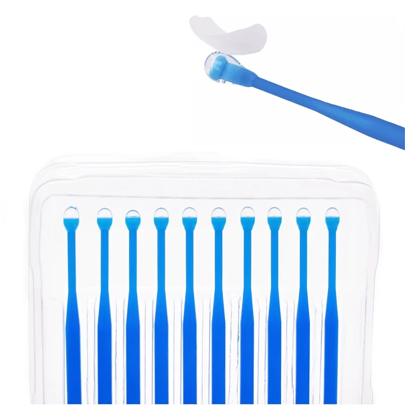 10 disposable cotton swabs, small bristle brush sticks