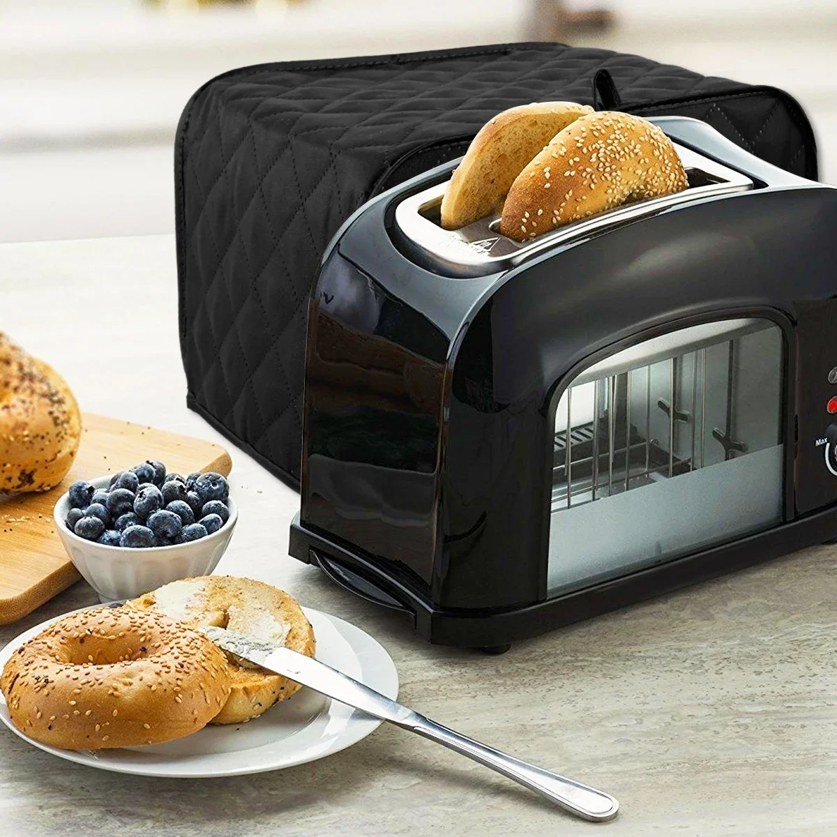 Toaster Cover Washable Bread Maker Protective Cover Dust-Proof Toaster Machine Cover 11.5x8x8 inches for 2-Slice Toaster Kitchen